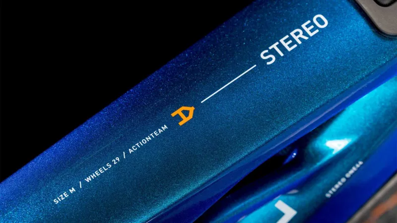 Cube Stereo Hybrid One44 HPC AT F/S Electric Mountain Bike 2025 in Actionteam-1