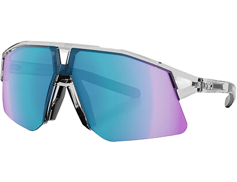 Koo Hype Sunglasses in Crystal/Turquoise Mirror
