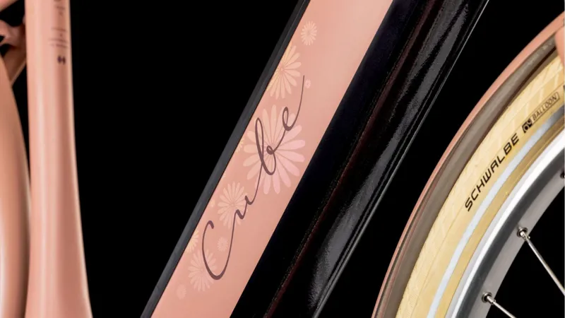 Cube Ella Hybrid 500 Electric City Bike 2025 in Old Pink/Plum-4