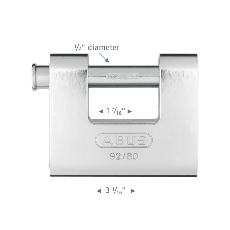 Abus 92/80 Steel Shutter Monoblock Padlock-2