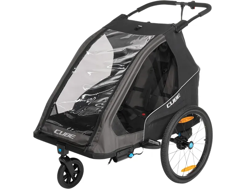 Cube Pure Double Kids Trailer in Black/Grey