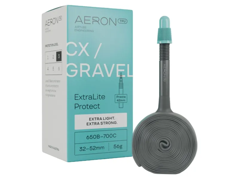 Aeron TPU CX/Gravel ExtraLite Protect 650-700x32-52c Alloy Presta Valve 42mm Inner Tube-1