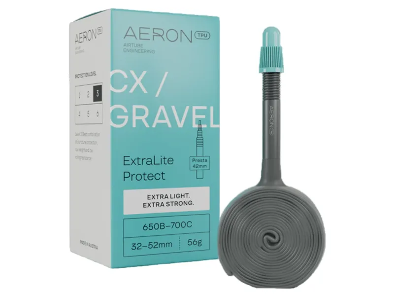 Aeron TPU CX/Gravel SLR AL 650-700x32-52c Presta 42mm Inner Tube in Grey-1