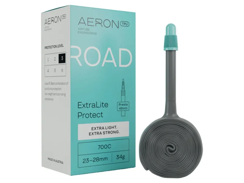 Aeron Tpu Road ExtraLite Protect 700x23-28c Presta Inner Tube in Grey-1