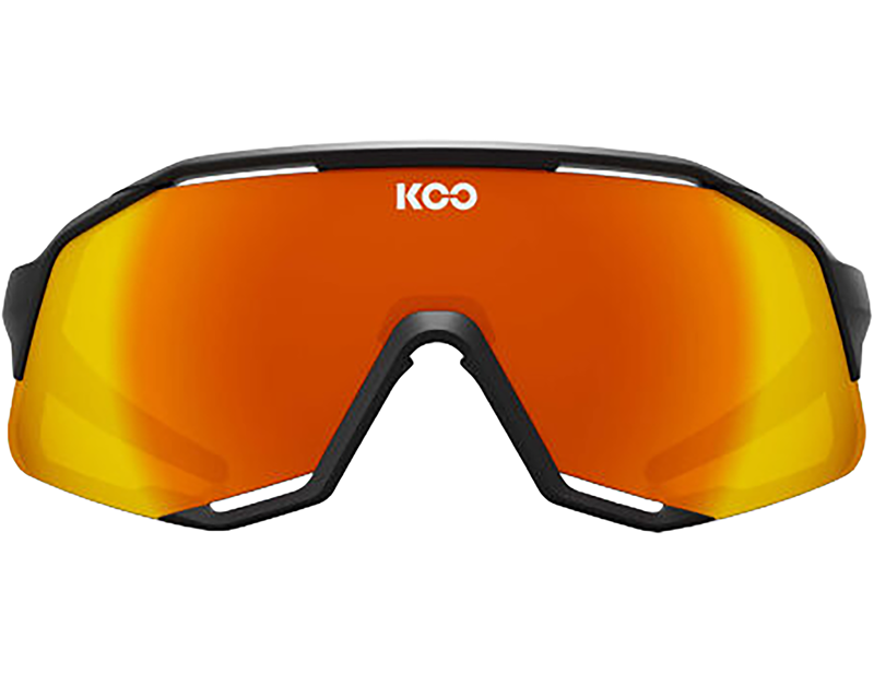 Koo Demos Sunglasses in Black Matt/Red Mirror-1