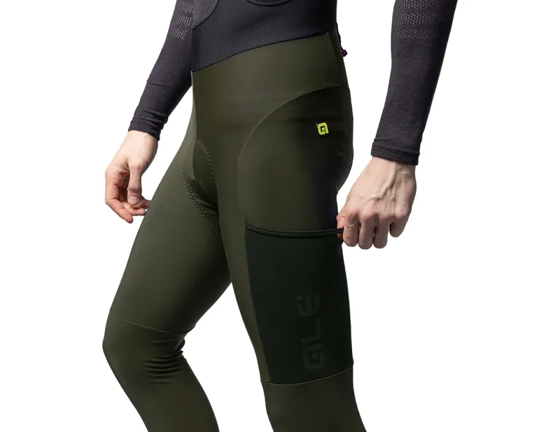Ale Stones Cargo Off Road Bib Tights in Green-2