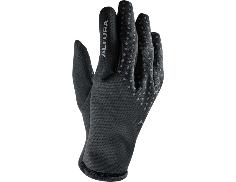 ALTURA NIGHTVISION UNISEX WINDPROOF FLEECE WINTER CYCLING GLOVES IN BLACK