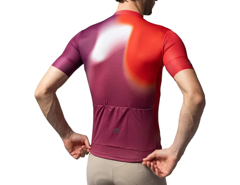 Ale Flash PR-E Short Sleeve Jersey in Bossa Nova Red-3