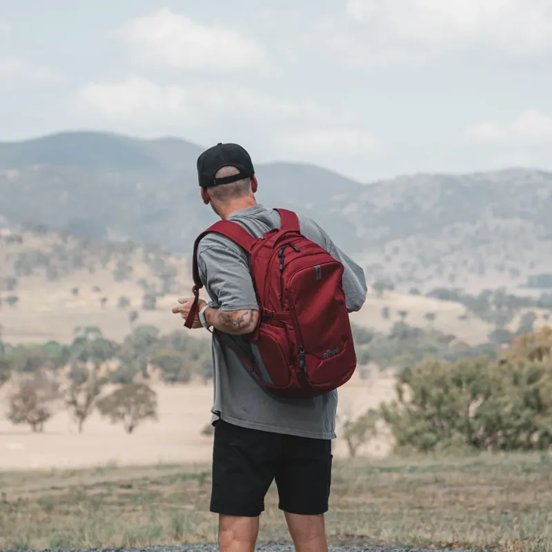 Albek Dudley Backpack in Burgundy-2