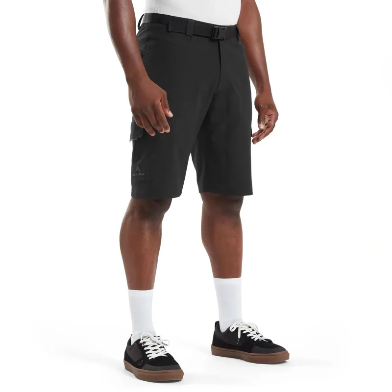 Altura Esker Cargo Baggy Shorts + Liner in Black-6
