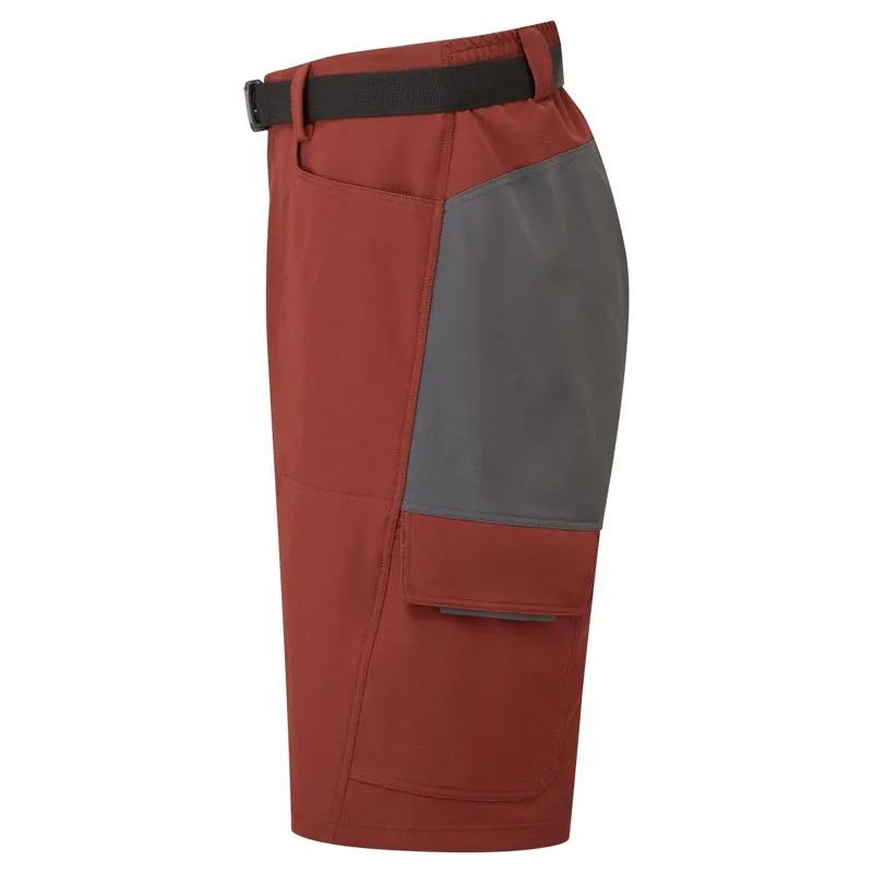 Altura Esker Cargo Baggy Shorts + Liner in Brick Red-2