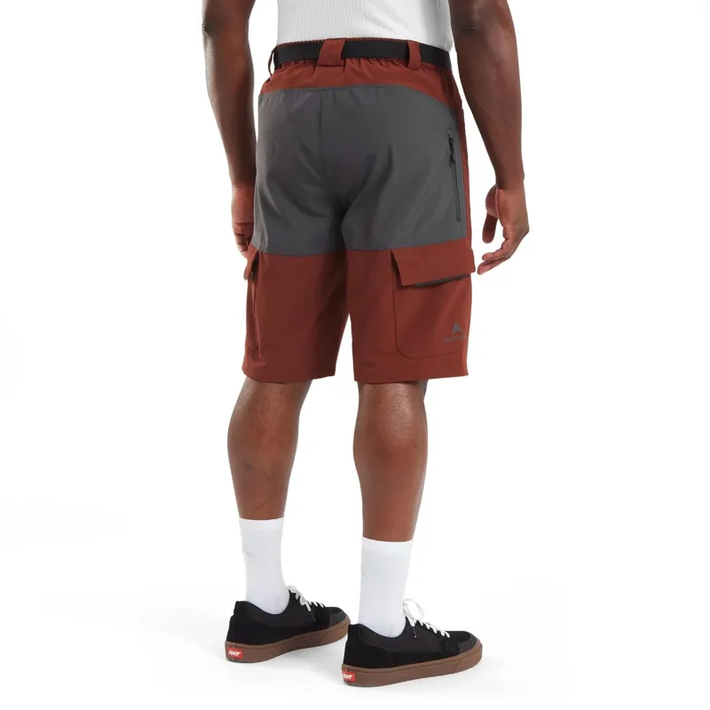 Altura Esker Cargo Baggy Shorts + Liner in Brick Red-4
