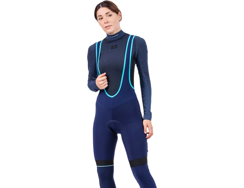 Ale Women's K-Atmo 2.0 Klimatik Bib-Shorts in Navy Blue
