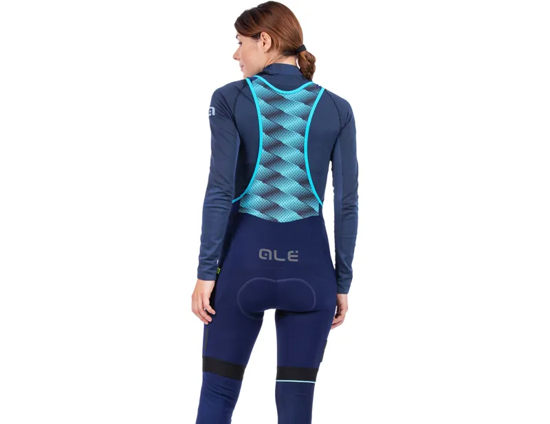 Ale Women's K-Atmo 2.0 Klimatik Bib-Shorts in Navy Blue-1