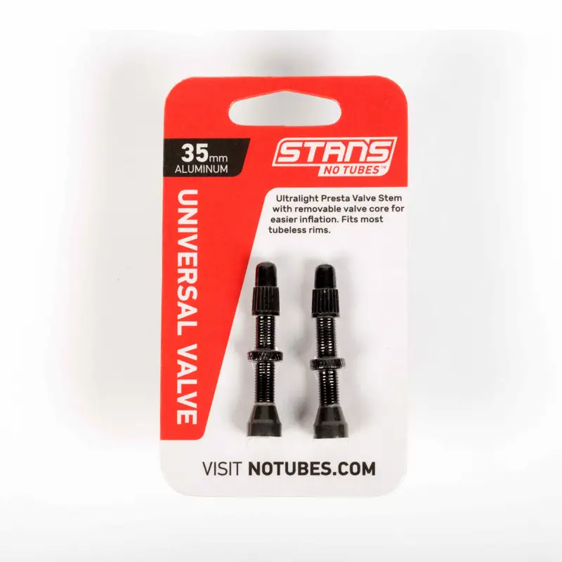 Balfes Bikes Stan's Notubes Stans NoTubes Universal Presta Coloured Alloy Valve Stems Black | Free postage over £30, £10 off first order, price match & 0% finance.