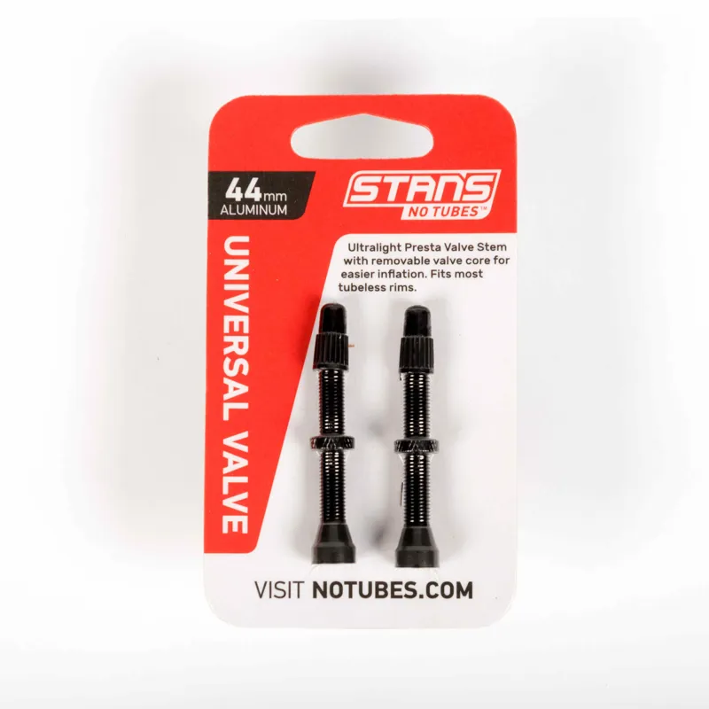 Stans NoTubes Universal Presta Coloured Alloy Valve Stems Black-1