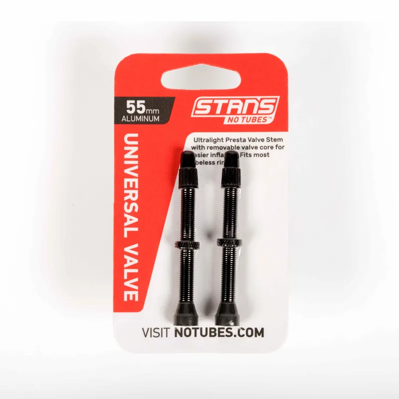 Stans NoTubes Universal Presta Coloured Alloy Valve Stems Black-2