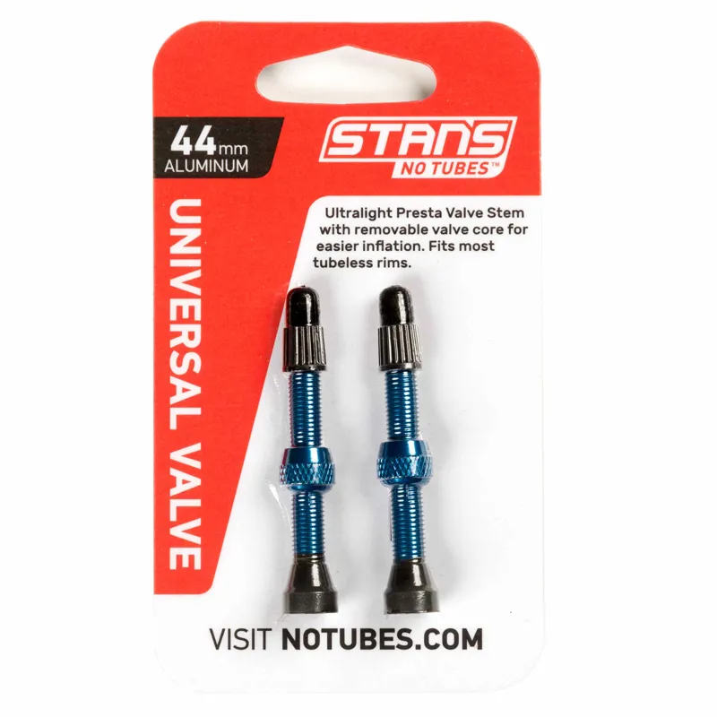 Stans NoTubes Universal Presta Coloured Alloy Valve Stems in Blue-1