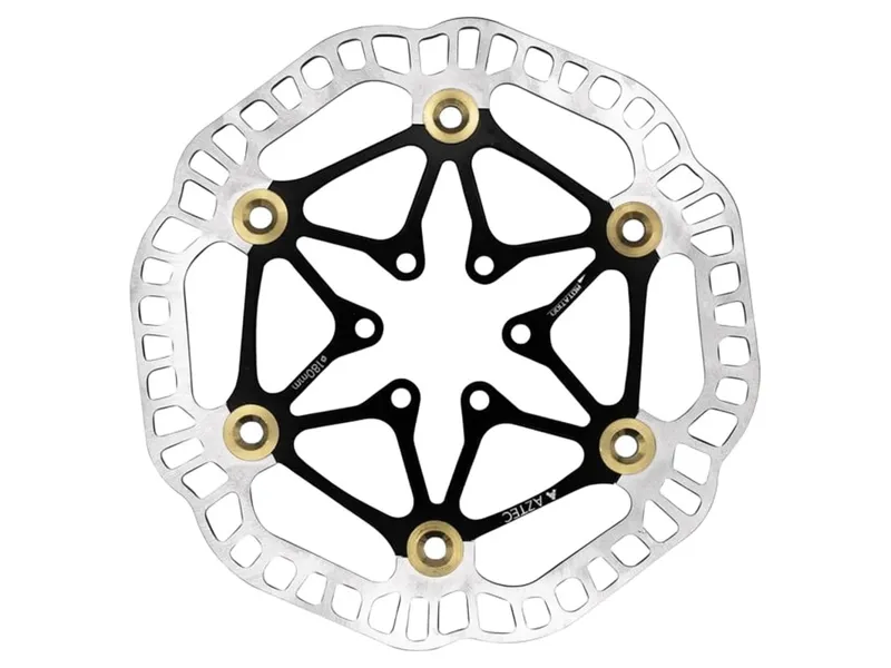Aztec Rotor Aztec Semi-Floating Disc Brake Rotor 180mm in Silver/Black