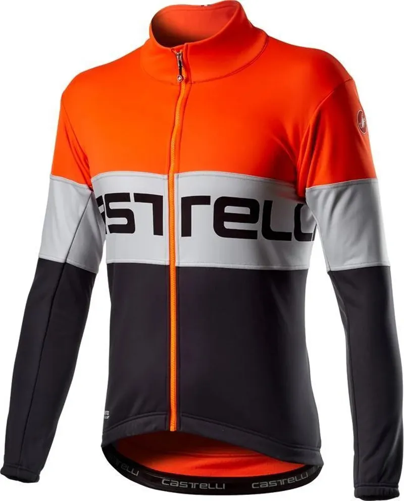 Castelli Prologo Jacket Orange and Grey