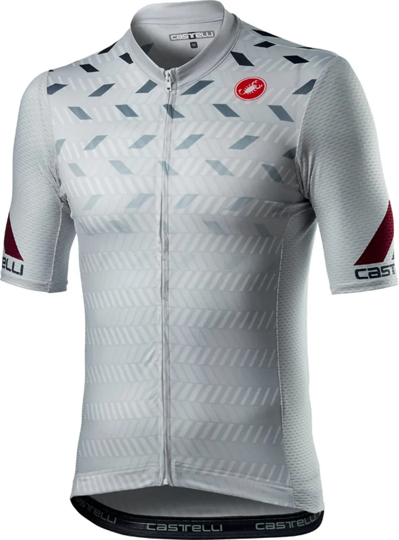 Castelli Avanti Short Sleeve Jersey in Silver Gray 