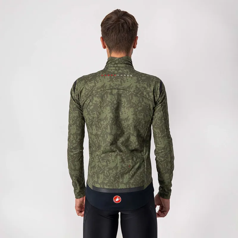 Castelli Perfetto RoS Long Sleeve Jacket Printed in Military Green/Black-1