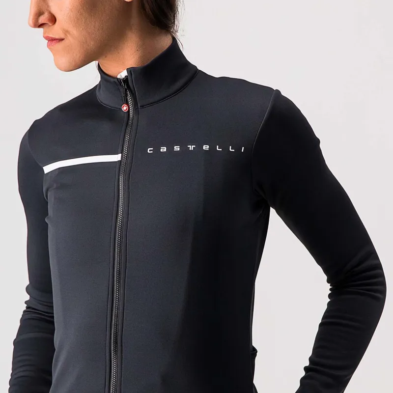 Castelli Sinergia 2 Women's Long Sleeve Jersey in Light Black and White-5