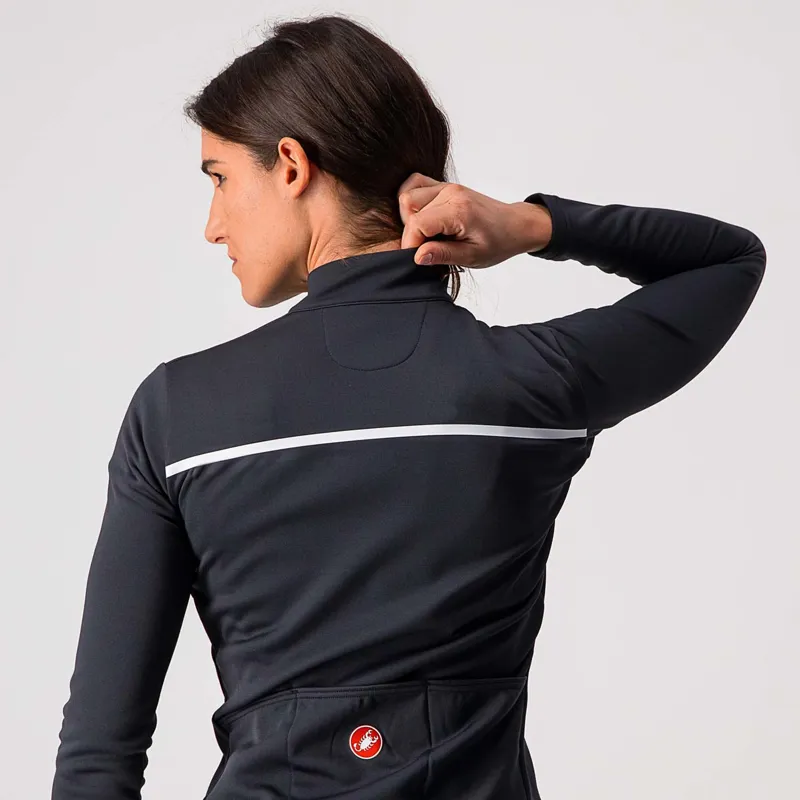 Castelli Sinergia 2 Women's Long Sleeve Jersey in Light Black and White-6