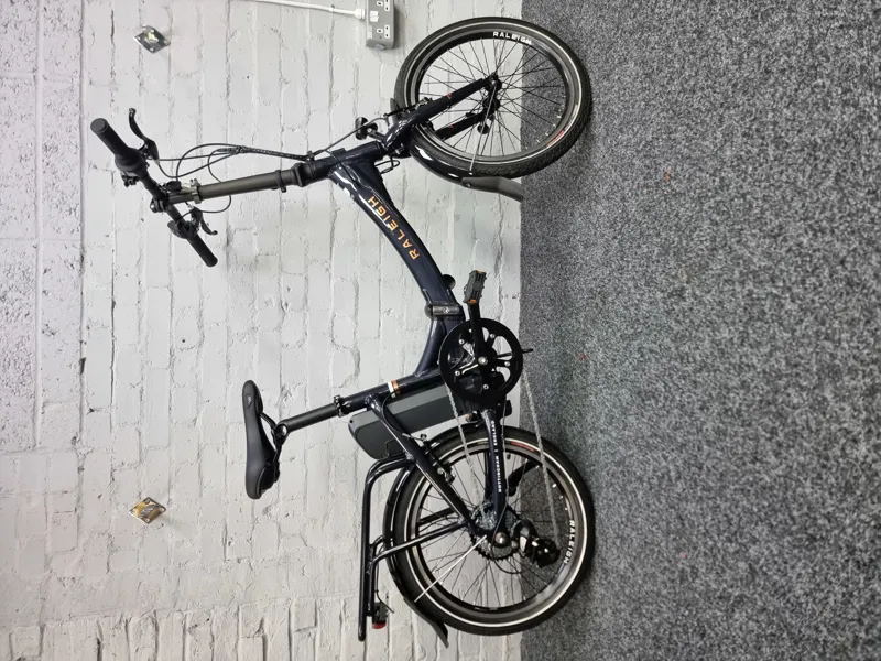 EX DISPLAY Raleigh Stoweway 20 Inch Folding Electric Bike 2023 in Blue-1