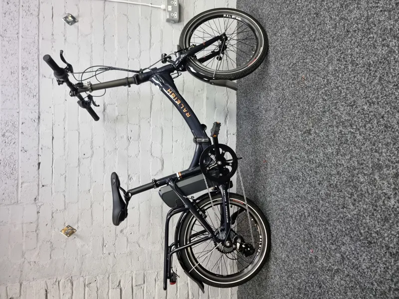 EX DISPLAY Raleigh Stoweway 20 Inch Folding Electric Bike 2023 in Blue-2