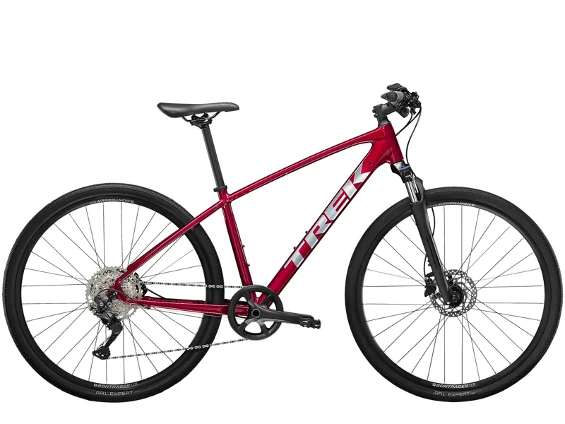 EX DISPLAY Trek Dual Sport 3 Hybrid Bike Medium 2023 in Rage Red -1