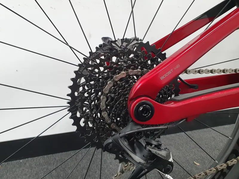 Ex Demo Trek Fuel EX 9.9 XO1 Full Suspension Mountain Bike 2020 in Red Carbon Small-3