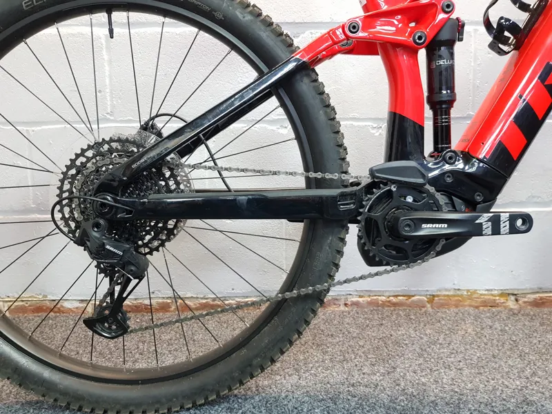 Ex Demo - Trek Rail 9.5 Electric Full Suspension Mountain Bike Medium 2021 in Red  -4