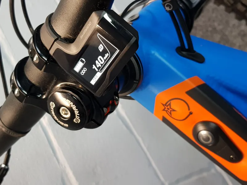 Ex Demo Orange Surge RS Electric Full Suspension Mountain Bike Large 2021 in Blue-1