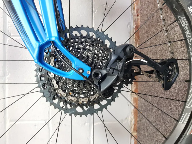 Ex Demo Orange Surge RS Electric Full Suspension Mountain Bike Large 2021 in Blue-5