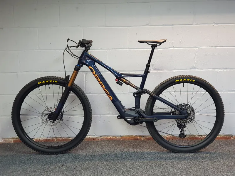 Ex Display Orbea Rise M10 Large Electric Full Suspension Mountain Bike 2021 in Blue-7