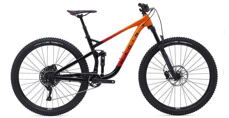 Marin Rift Zone 3 29 Full Suspension Mountain Bike 2022 in Black/Orange