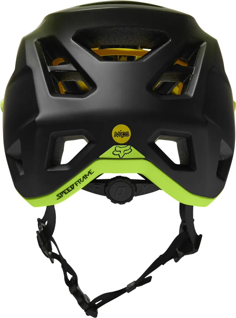 Fox Racing Speedframe Helmet MIPS in Black/Yellow-3