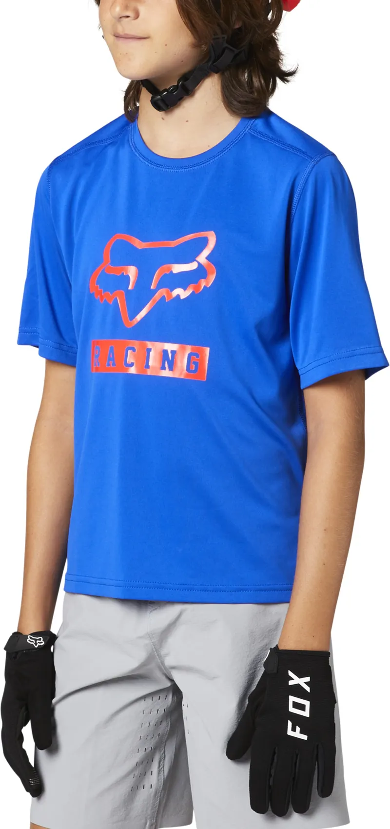 Fox Clothing Youth Ranger Short Sleeve Jersey in Blue-2
