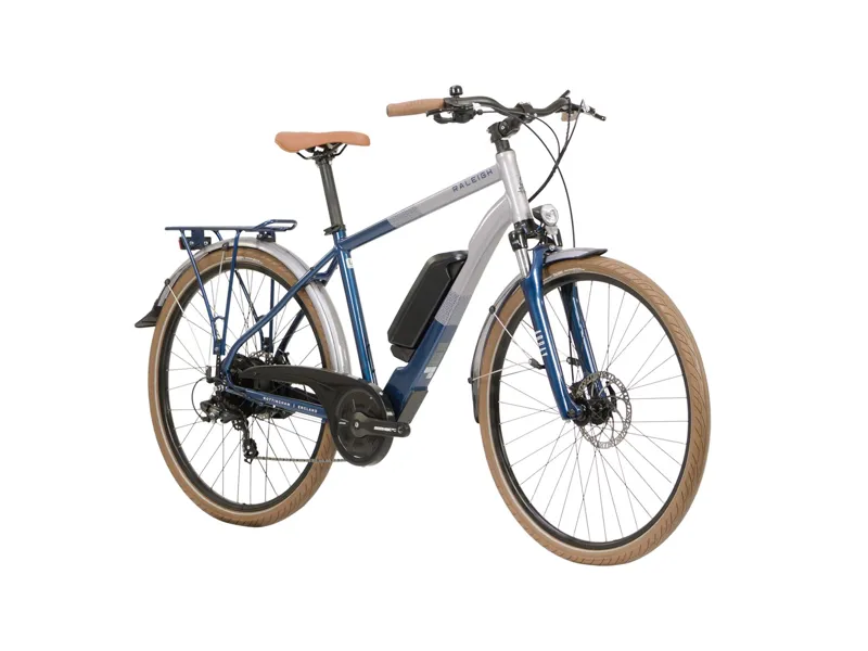Raleigh Array Cross bar Electric Hybrid Bike 2023 in Silver Blue-1