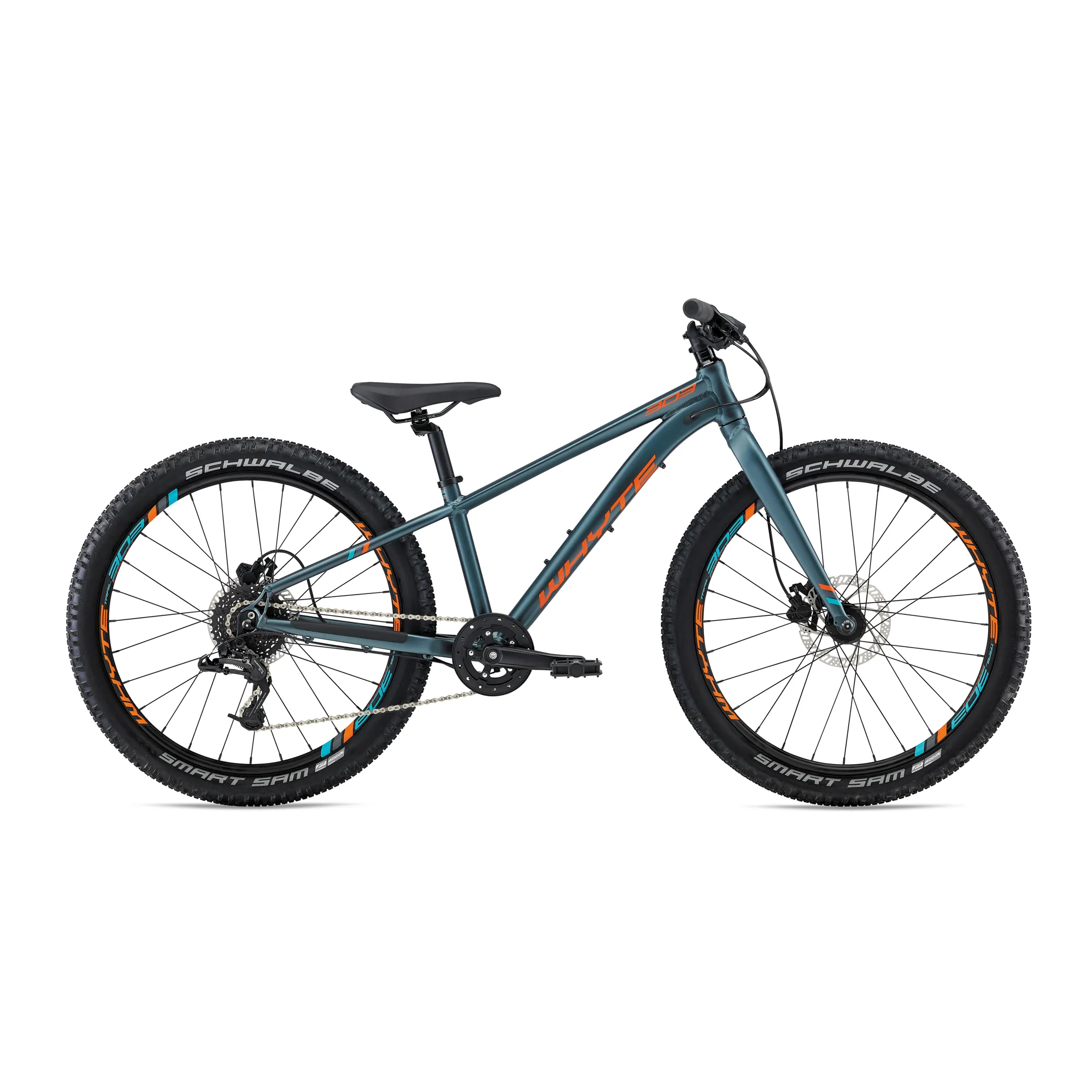 Whyte 303 Kids 24 inch Wheel Mountain Bike 2021 in Matt Petrol