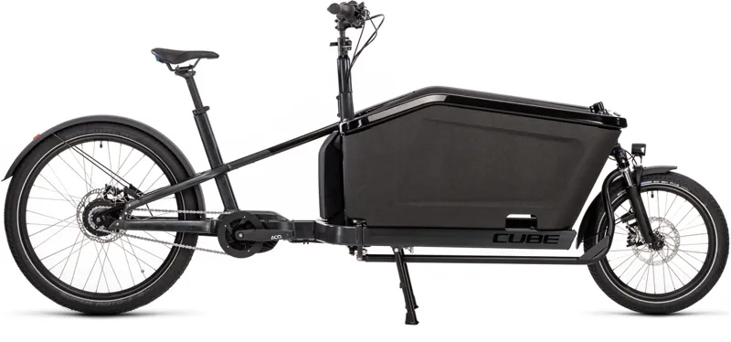 Cube Cargo Hybrid Electric Cargo Bike 2021 in Grey Black