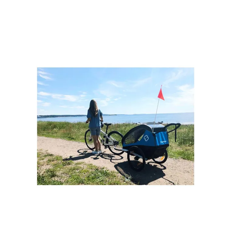 Hamax Traveller Child Twin Trailer in Blue-4