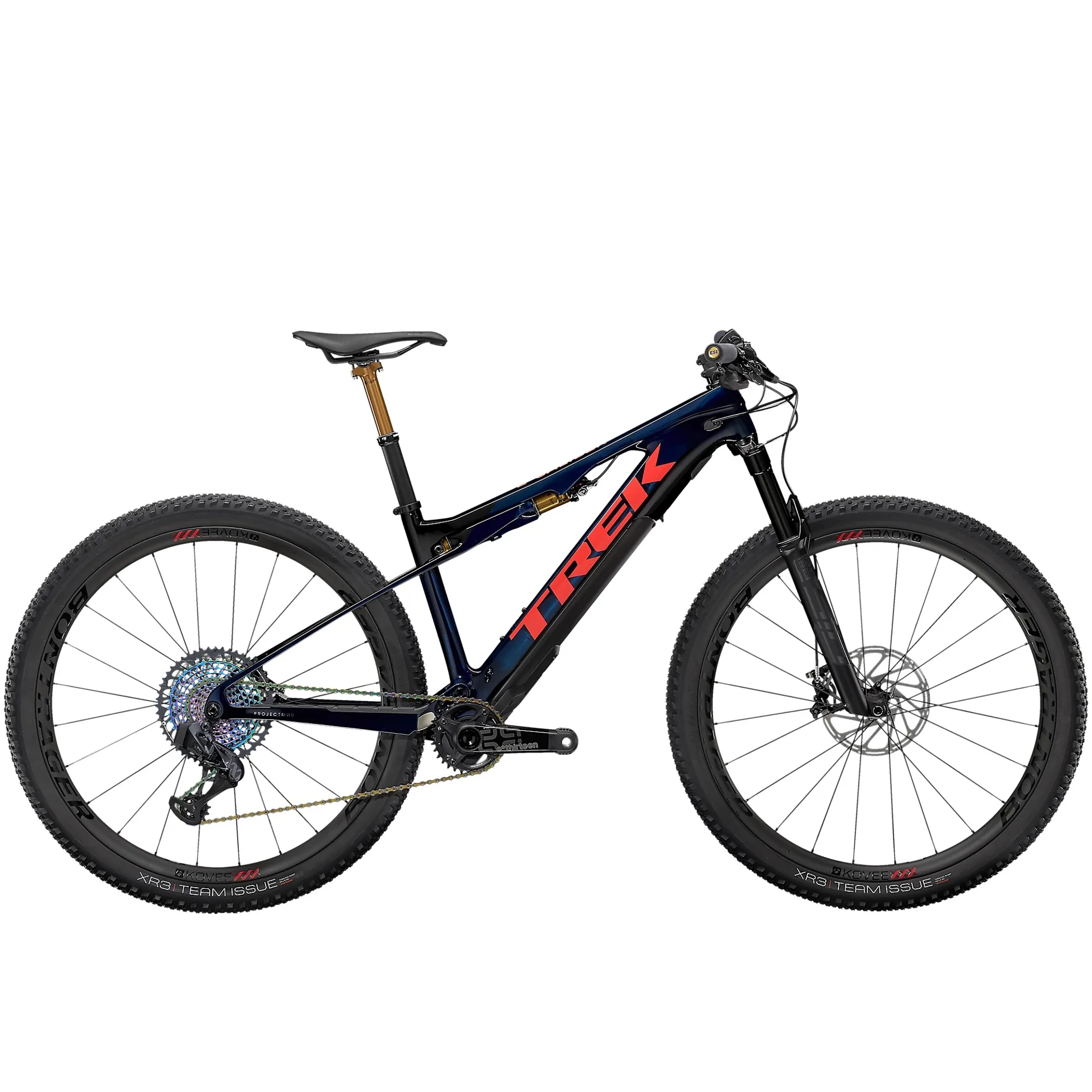 Trek E-Caliber XX1 AXS Electric Mountain Bike 2022 in Blue