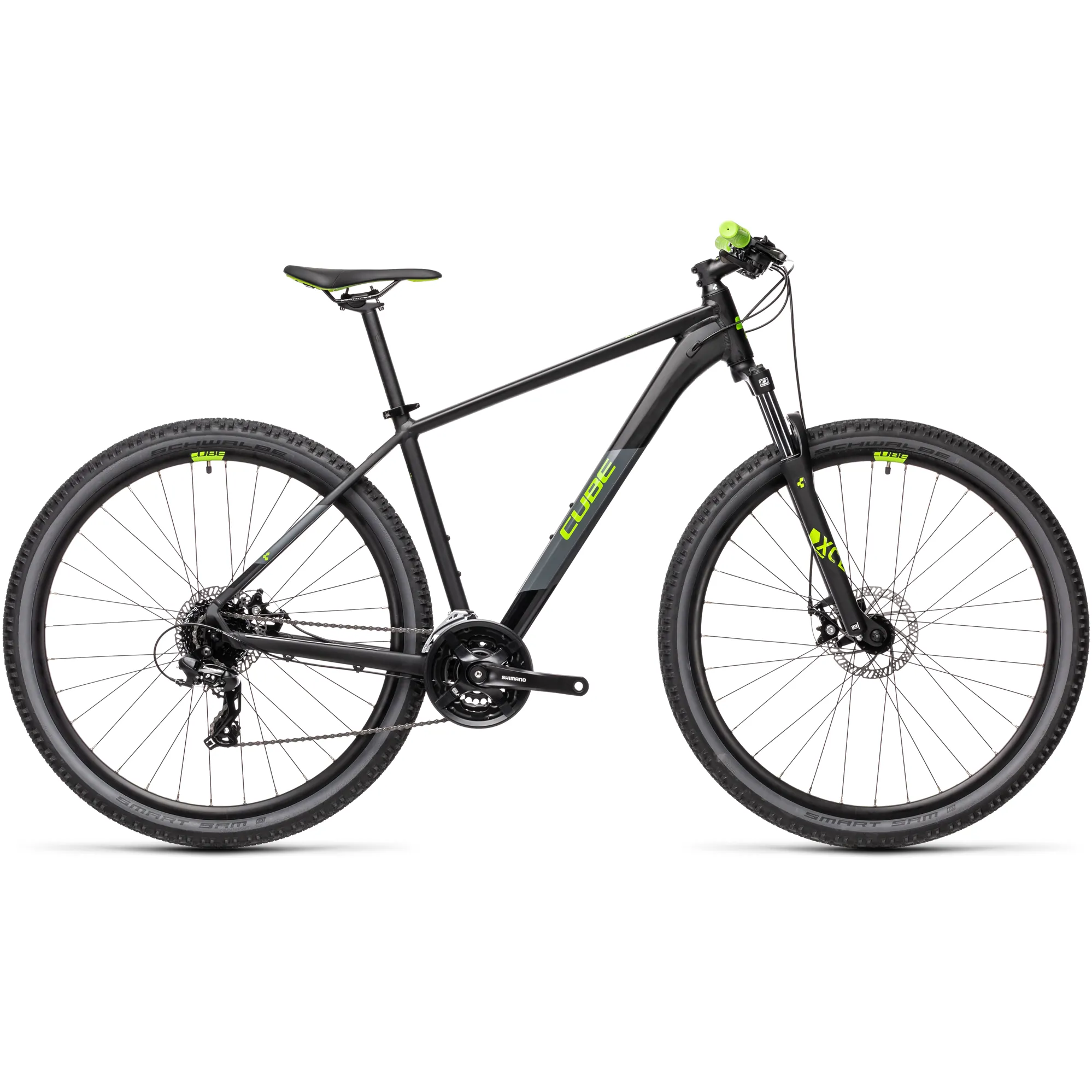 Cube Aim Hardtail Mountain Bike 2021 in Black and Green