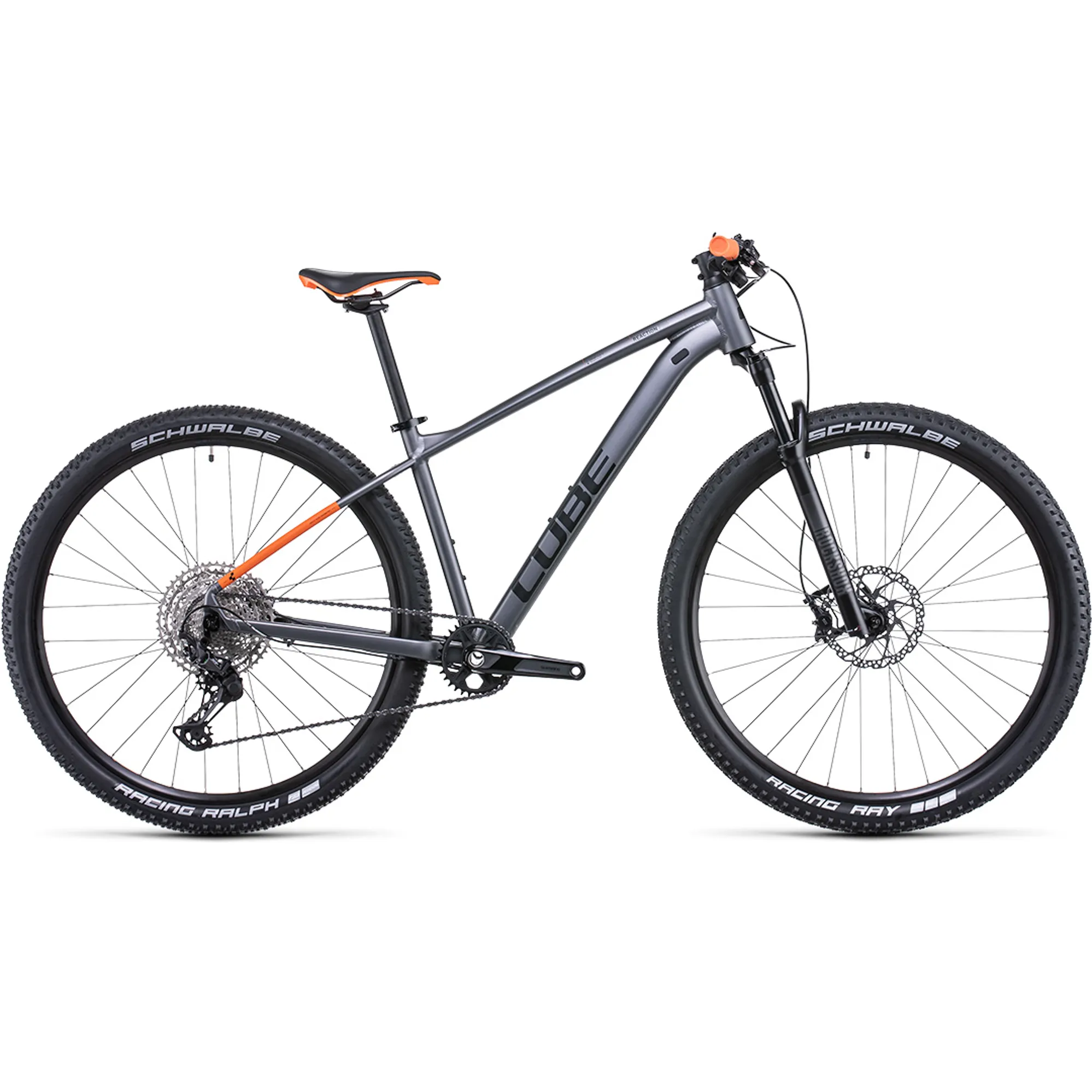 Cube Reaction Pro Mountain Bike 2022 in Grey Orange