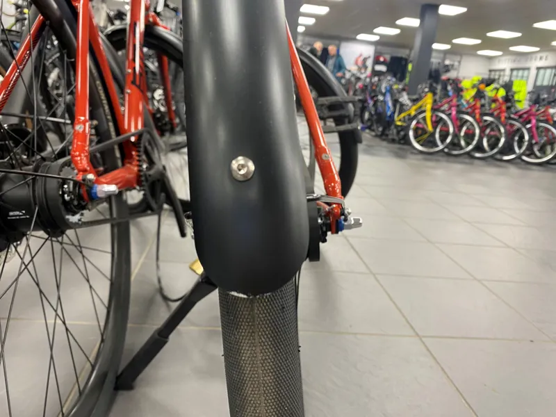EX-Display BMC Alpenchallenge One X-Large Hybrid Bike 2022 in Red Amber -5