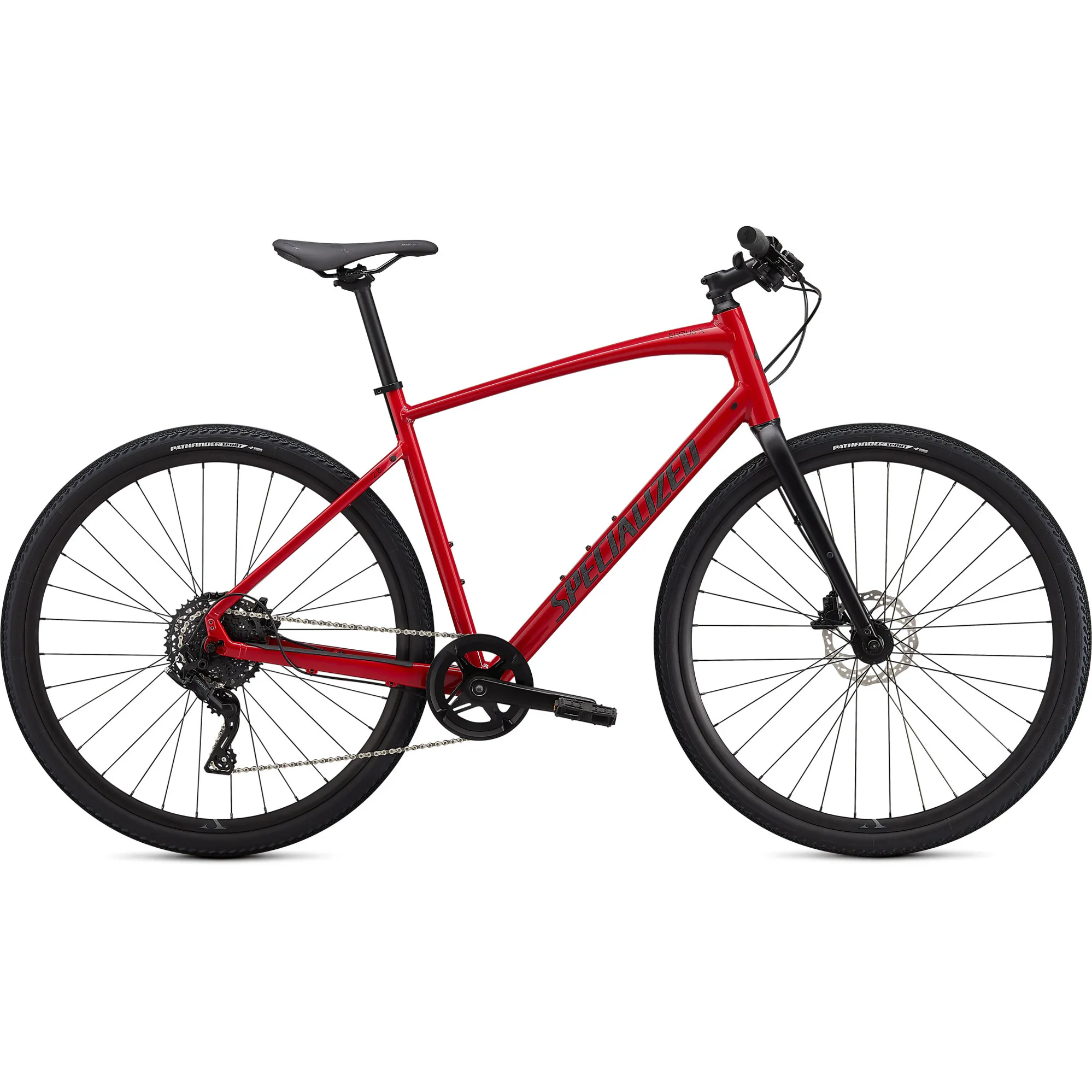 Specialized Sirrus X Hybrid Bike 2021 in Red - Main Image