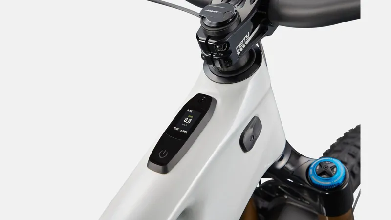 S-Works Turbo Levo Electric Carbon Full-Suspension Mountain Bike 2023 in White Silver Chrome Silver-1