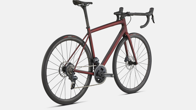 Specialized Aethos Pro Force eTap AXS Carbon Road Bike 2023 in Maroon-4